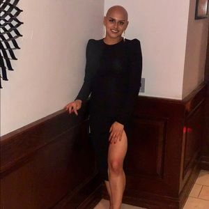 Long Sleeve Slit Thigh Midi Dress!